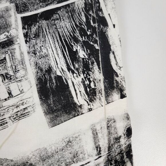 Vintage 90s Single Stitch All Over Print Newspaper AOP West Virginia Shirt Sz L - Picture 3 of 12